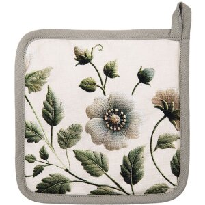 Topflap Clayre & Eef 20x20 cm - bumbac bej-verde, cu...