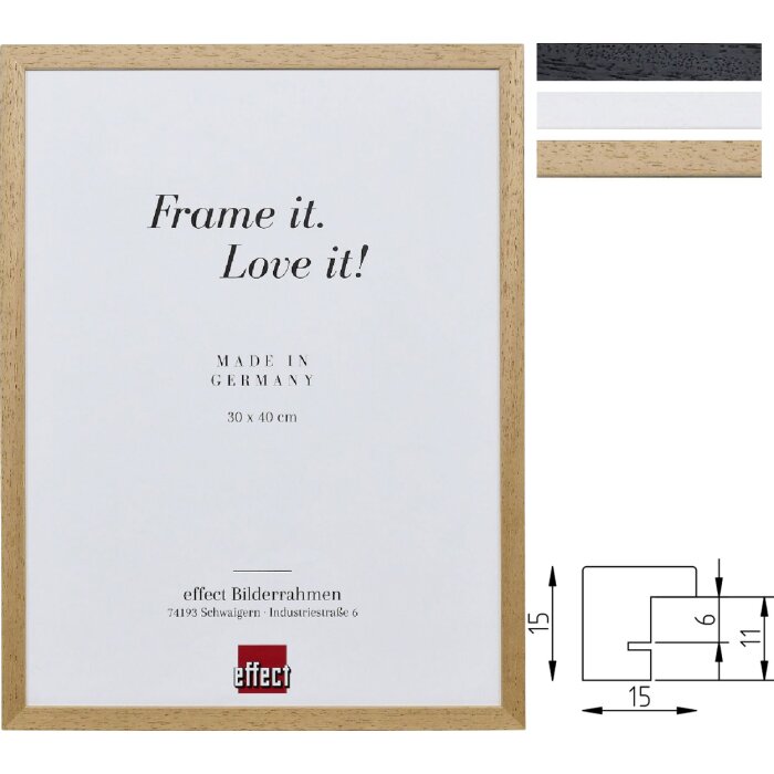 Rama foto Effect Profil 2330 – lemn masiv, profil de casetă