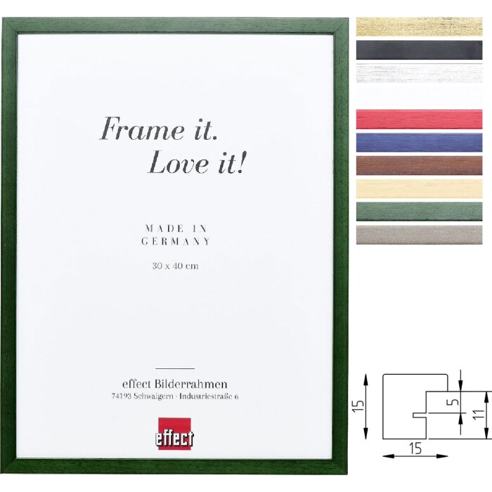 Rama foto Profil Top S – ramă din lemn masiv, 1,5 cm, multe culori