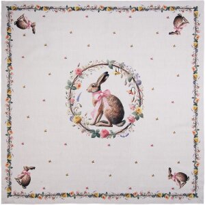 Clayre & Eef EWC01 Tischdecke 100x100 cm Baumwolle...