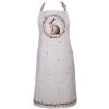 Clayre & Eef EWC41 Schürze 70x85 cm Baumwolle Hase Blumenkranz Frühling Ostern
