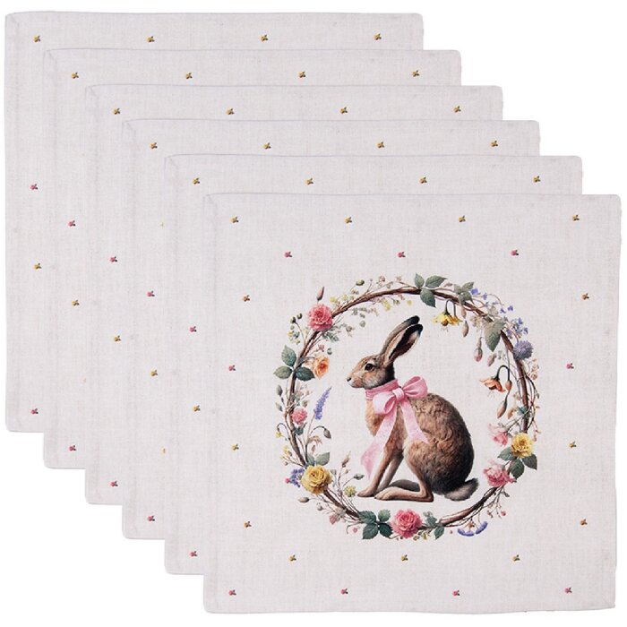 Serii de hârtie Clayre & Eef, 6 buc, 40x40 cm, bej-maro