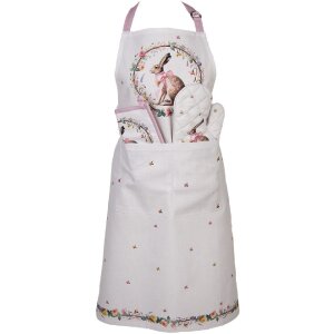 Clayre & Eef EWC44 Ofenhandschuh 18x30 cm Beige-Braun