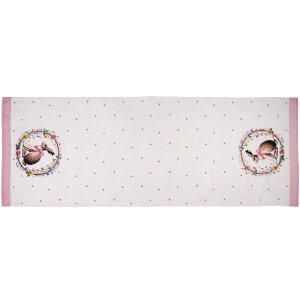 Covor de masă Clayre & Eef EWC64, 50x140 cm, bej-cenușiu