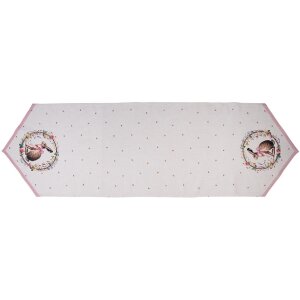 Clayre & Eef EWC65 Tischläufer 50x160 cm Beige-Braun