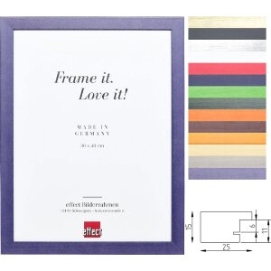 Ramă foto din lemn masiv Profil Top Pro – 2,5 cm, multe culori și dimensiuni