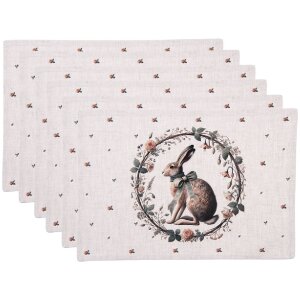 Set masă Clayre & Eef NLE40, 6 bucăți, 48x33 cm,...