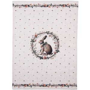 Clayre & Eef NLE42 Küchentuch 50x70 cm Beige-Braun