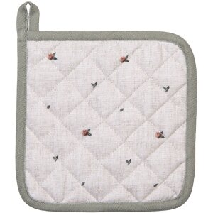 Clayre & Eef NLE45 Topflappen 20x20 cm Beige-Braun