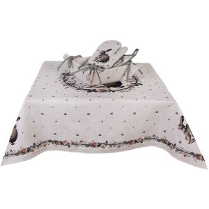 Clayre & Eef NLE45 Topflappen 20x20 cm Beige-Braun