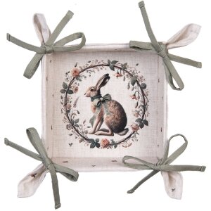 Clayre & Eef NLE47 Brotkörbchen 35x35x8 cm...