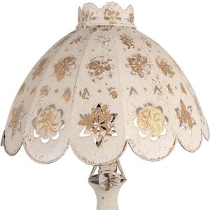 Clayre & Eef Tischlampe 5LMC0054 Beige-Gold Ø 41x69 cm E27 max 60W