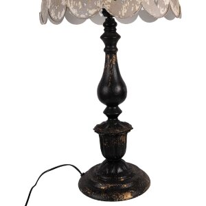 Lampă de masă Clayre & Eef, design modern, gri-negru, Ø41x75cm, E27 max 60W