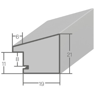Ramă foto MendeFrames H130 albă 42x59,4 cm, cu sticlă artificială
