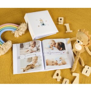 Album memo animale, pentru 200 de fotografii 10x15 cm, alb