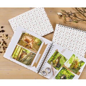 Hama Spiral-Album Floral, 28x24 cm, 50 weiße...