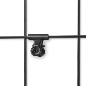 Hama Fotohalter Chess – Suport perete metalic cu 6 cleme, 38x56 cm, negru