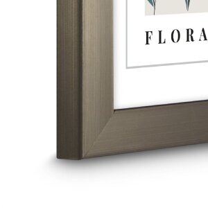 Ramă foto Hama Flora, din polistiren cu nuanță de oțel, 15x20 cm