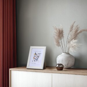 Rama foto Flora, albă, 13 x 18 cm, design modern cu...