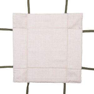 Clayre & Eef BYC47 Brotkörbchen 35x35x8 cm Baumwolle beige grün Landhausstil