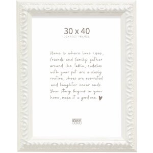 Rama foto Deknudt S996K din lemn masiv, albă sau neagră, cu sticlă transparentă, 30x40 - 40x60 cm