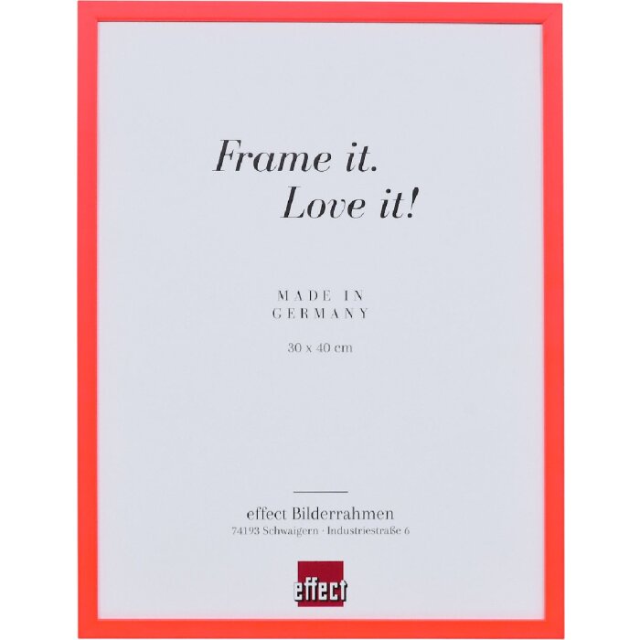 Râmă foto din lemn masiv cu profil neonros 25x35 cm și acrilic