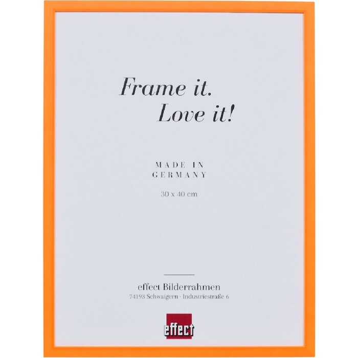 Rama foto din lemn masiv neonorange 21x29,7 cm cu acrilic