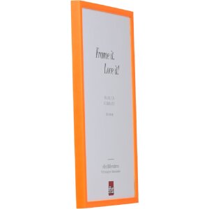 Rama foto din lemn masiv neonorange 25x35 cm cu sticlă transparentă