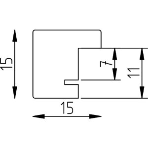 Râmă foto Profil 2490 din lemn de linden, sticlă de muzeu, 14,8x21 cm