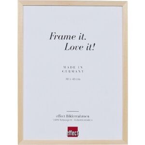 Rama foto Profil 2490 din lemn de lăcustă naturală 15x20 cm, sticlă clară