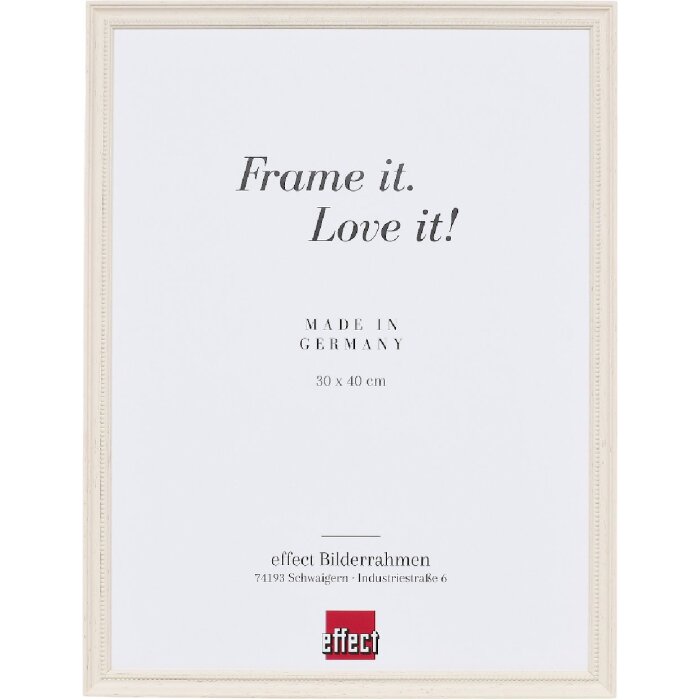 Ramă foto Profil 2440 albă 21x29,7 cm cu sticlă de muzeu din acrilic