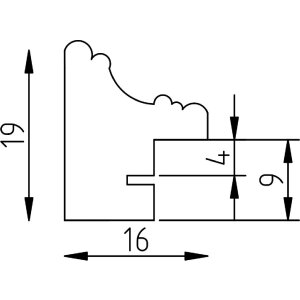 Ramă foto Effect Profil 2440 negru 13x13 cm cu sticlă antireflex