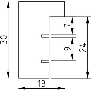 Spiegel din lemn masiv Profil 2430 nuc 35x100 cm