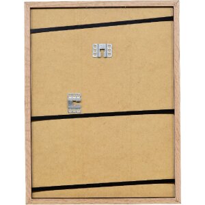 Ramă foto din lemn nuc cu profil 2430, 13x13 cm, sticlă transparentă și element de separare