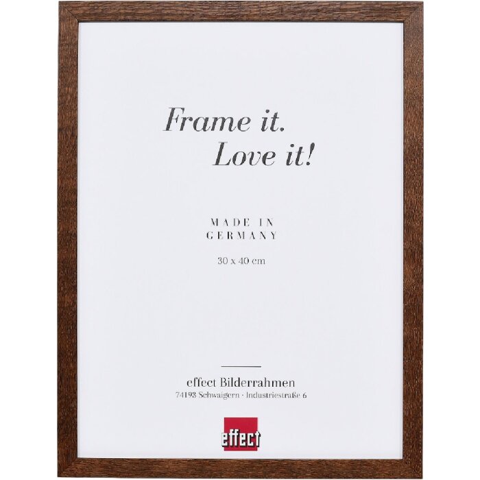 Ramă foto Profil 2430 din lemn masiv nuc 60x60 cm cu sticlă antireflex