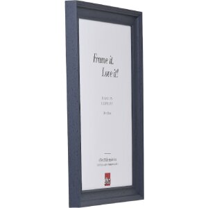 Ramă foto din lemn masiv Effect Profil 2420, 50x60 cm, gri, cu sticlă de muzeu acrilic