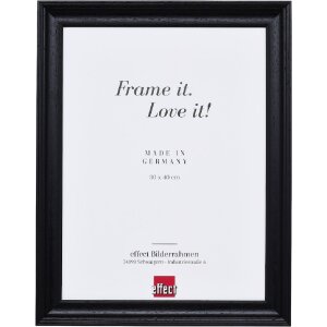 Oglindă cu profil din lemn masiv 10x10 cm, negru