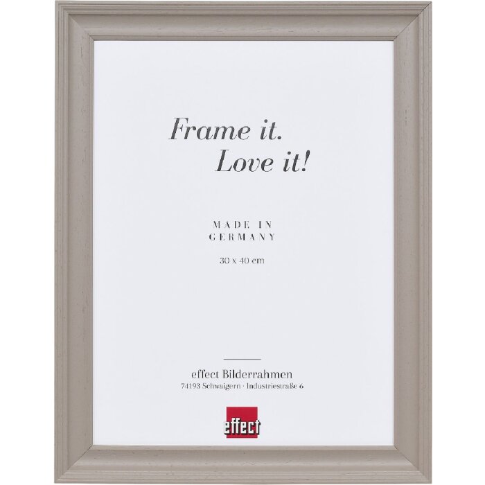 Rama foto din lemn masiv Profil 2420, culoare maro închis, 50x50 cm, sticlă antireflex