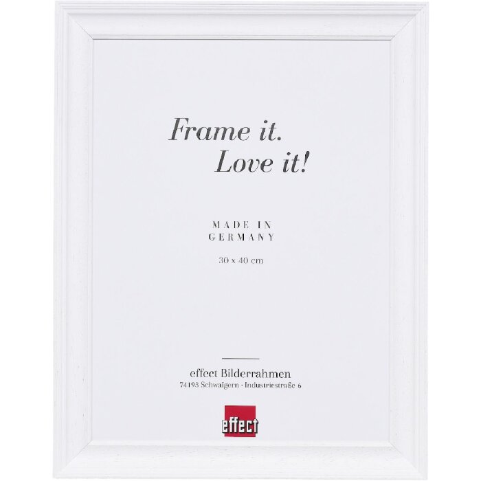 Ramă foto Effect Holz Profil 2420 alb 30x30 cm cu sticlă clară pentru prindere pe perete