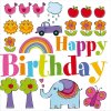 Artebene Minikarte Happy Birthday-Kids Geburtstagskarte 8x8 cm