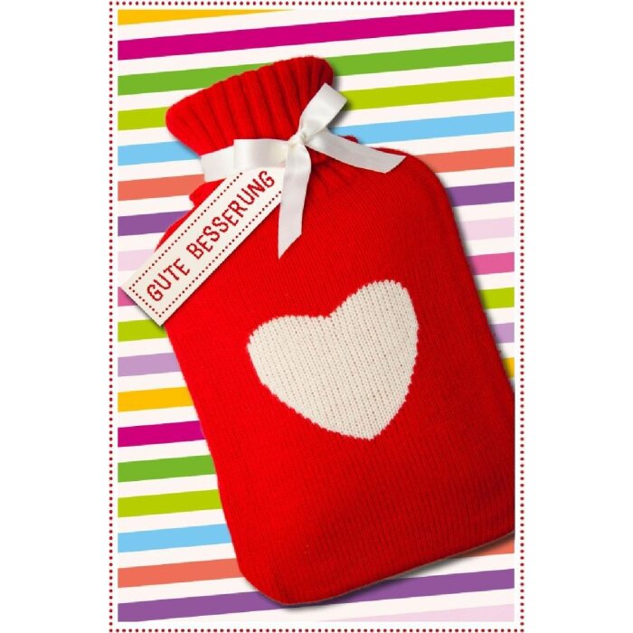 Artebene Karte Gute Besserung Wärmflasche