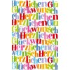 Artebene Karte Glückwunsch Typo multic