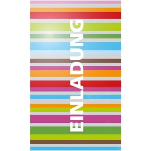 Einladungskarte Typo Streifen