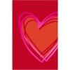 Artebene Karte Präge Herz rot