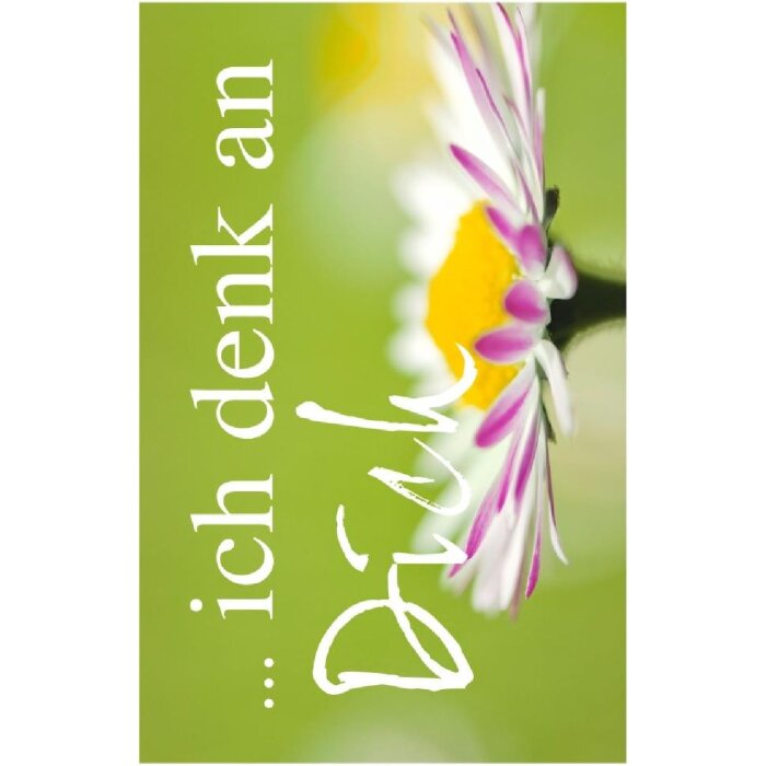 Artebene Karte Folie-Tausendschön-Typo in Schwarz, Größe 15x21 cm