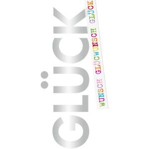 Artebene Karte Präge-Glückwunsch-Typo-silber