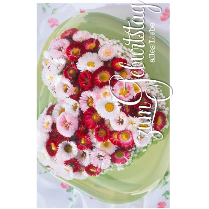 Artebene Karte Präge-Geburtstag-Herzdose, weiß, eine Größe