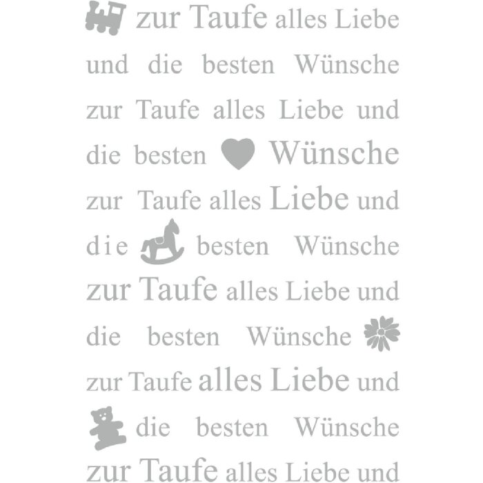 Artebene Karte Präge Taufe Herzen Icons