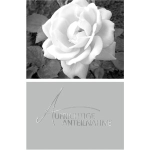 Artebene Karte Präge-Anteilnahme-Rose