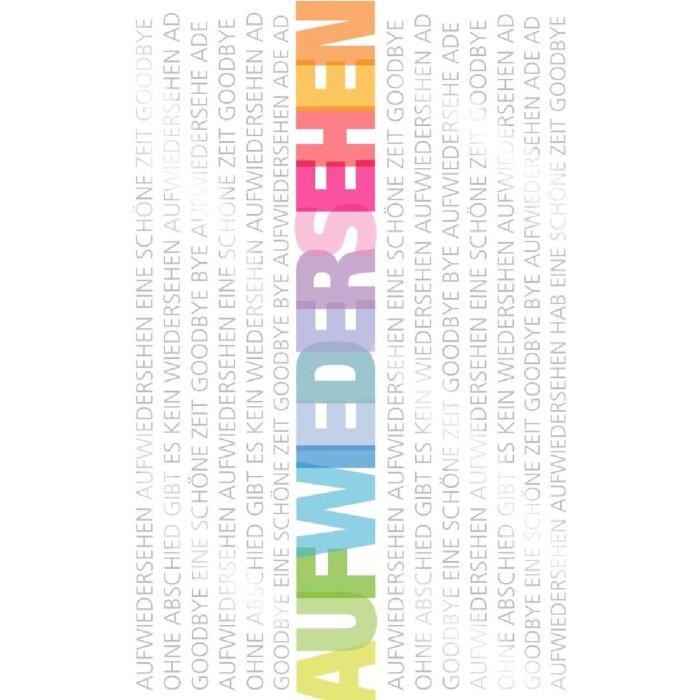 Artebene Karte Präge-Kollegenabschied, weiß, 14x20 cm